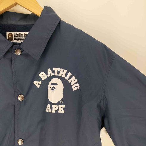 アベイシングエイプ A BATHING APE COLLEG COACH JACKET カレッジ コーチ ジャケット 裏地起毛 メンズ JPN:L