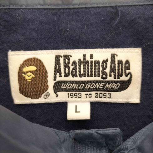 アベイシングエイプ A BATHING APE COLLEG COACH JACKET カレッジ コーチ ジャケット 裏地起毛 メンズ JPN:L