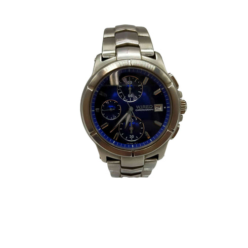 ワイアード WIRED CHRONOGRAPH MODEL 文字盤ブルーメタリック メンズ