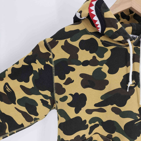 アベイシングエイプ A BATHING APE SHARK PULLOVER HOODIE カモ柄 シャーク プルオーバー パーカー メンズ JPN:L