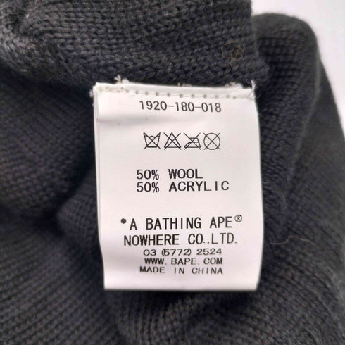 アベイシングエイプ A BATHING APE 12SS logo knit beanie ロゴ ビーニー ニット キャップ メンズ