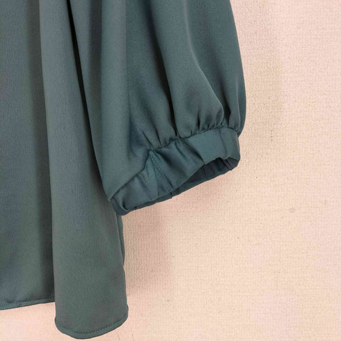 トーナル TONAL ハンマーサテンパール釦オープンブラウス レディース 38