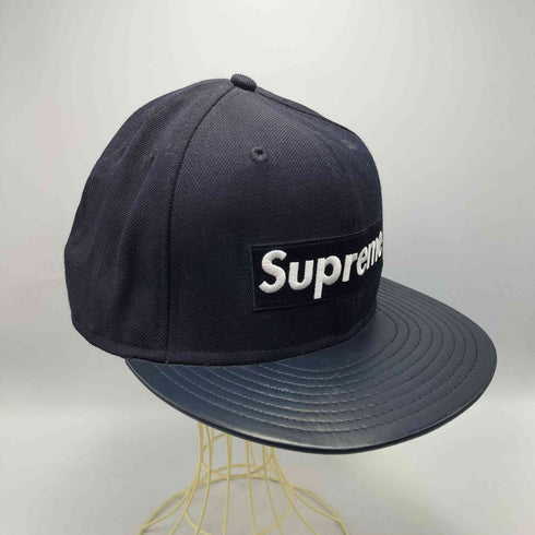 シュプリーム Supreme 12AW MMXIII LEATHER VISOR NEW ERA CAP ボックス ロゴ レザー バイザー 6パネル キャップ メンズ 7 1/2 59.6
