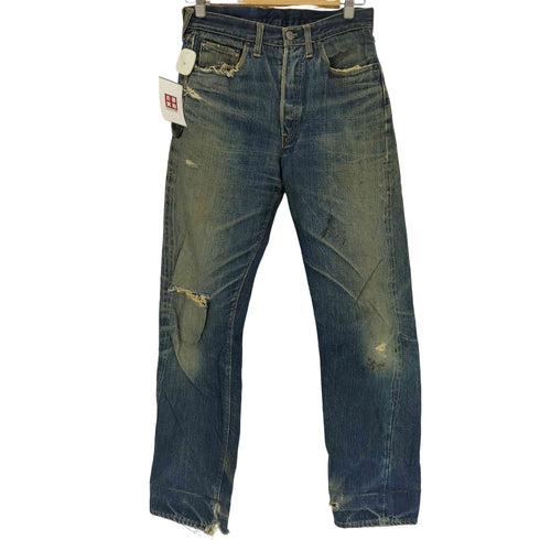 リーバイス Levis 60-70S 501 BIG E 不均等 V ボタン裏 16 刻印 モデル 赤耳 Vステッチ ボタンフライ ダメージ デニム パンツ メンズ