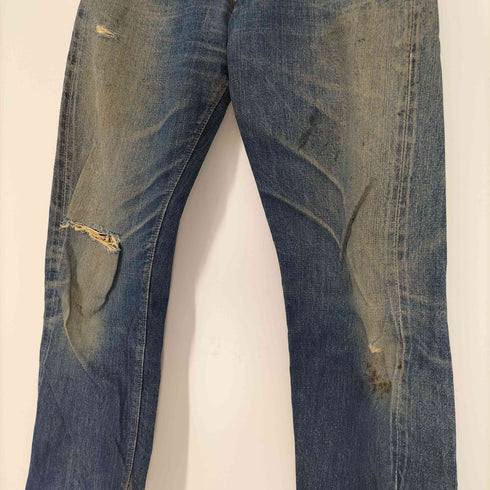 リーバイス Levis 60-70S 501 BIG E 不均等 V ボタン裏 16 刻印 モデル 赤耳 Vステッチ ボタンフライ ダメージ デニム パンツ メンズ