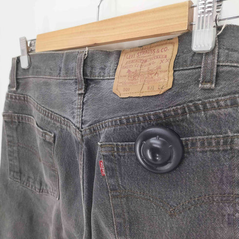 リーバイス Levis 89年 501-0658 USA製 ボタン裏524刻印 エルパソ工場 先染めブラック ボタンフライ デニムパンツ メンズ W31 L32