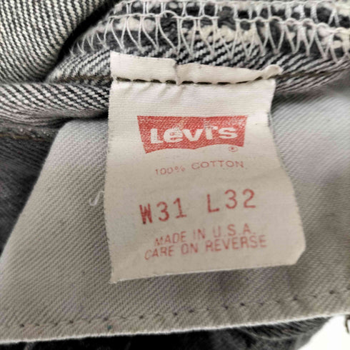 リーバイス Levis 89年 501-0658 USA製 ボタン裏524刻印 エルパソ工場 先染めブラック ボタンフライ デニムパンツ メンズ W31 L32