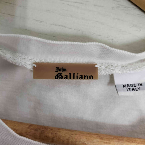 ジョンガリアーノ JOHN GALLIANO イタリア製 プリント クルーネックTシャツ メンズ import:M