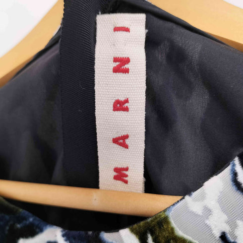 マルニ MARNI 17SS 総柄 ベルベットドレス レディース EUR:40