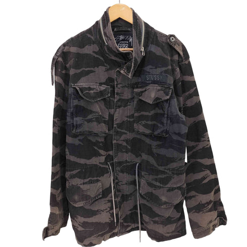 ステューシー Stussy 90-00S GEARタグ コーデュロイ カモ ミリタリージャケット メンズ import:M