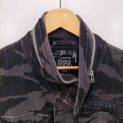 ステューシー Stussy 90-00S GEARタグ コーデュロイ カモ ミリタリージャケット メンズ import:M