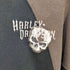 ハーレーダビッドソン HARLEY-DAVIDSON ロゴ 刺繍 ブロック 切替 スカル デザイン ジップアップ パーカー メンズ import:M