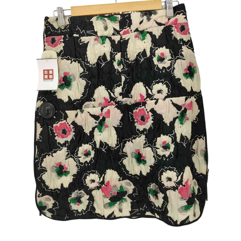 マルニ MARNI 14AW コレクション フラワージャガード サイドダブルジップ スカート レディース 40