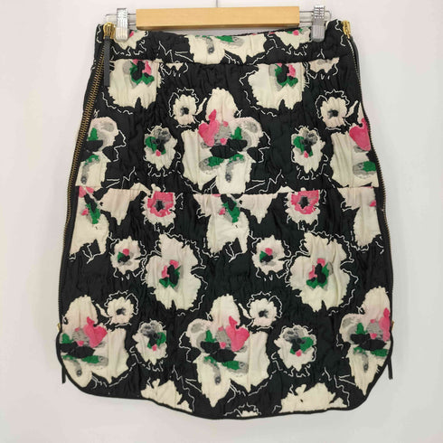 マルニ MARNI 14AW コレクション フラワージャガード サイドダブルジップ スカート レディース 40