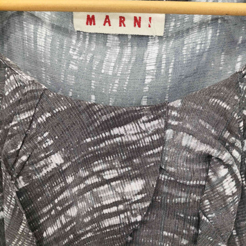 マルニ MARNI フロントカラー 総柄レーヨンワンピース レディース EUR:42