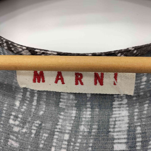 マルニ MARNI フロントカラー 総柄レーヨンワンピース レディース EUR:42