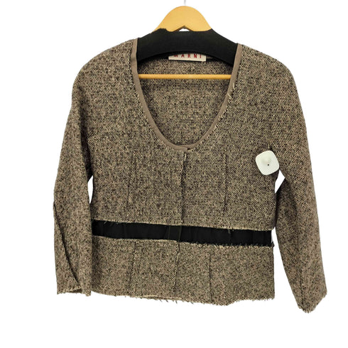 マルニ MARNI ウールモヘア ツイード スナップジャケット レディース EUR:40