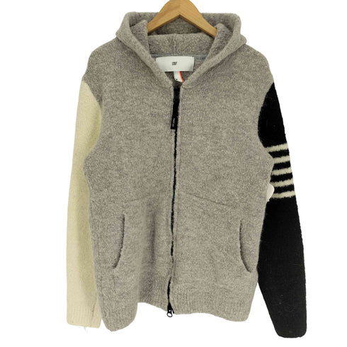 PMDS PREMIUM MOOD DENIM SUPERIOR 英国製 ウール混 ニット ジップアップ パーカー メンズ import:L