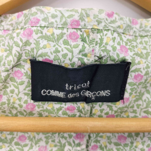 トリココムデギャルソン tricot COMME des GARCONS レイヤードデザイン バックリボン フラワーワンピース レディース