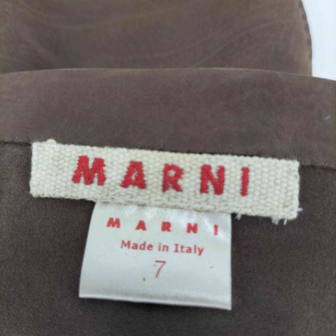 マルニ MARNI カーフレザー ロンググローブ レディース