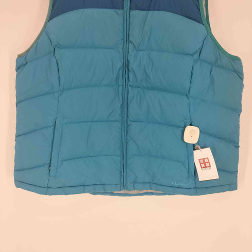 エルエルビーン L.L.Bean 裾 ロゴ 刺繍 バイカラー ナイロン ダウン ベスト ビッグサイズ メンズ 2X