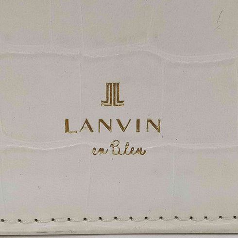 ランバンオンブルー LANVIN en Bleu クロコ 型押し 2WAY レザー ショルダーバッグ レディース