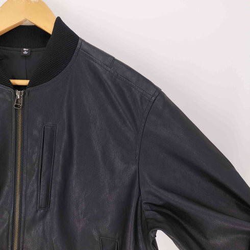 ジーユー GU レザー タッチ ブルゾン ジャケット レディース JPN:XL