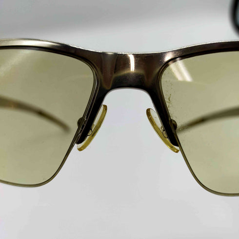 アレキサンダーマックイーン Alexander McQueen イタリア製 TITANIUM チタン ハーフリム カラーレンズ サングラス レディース 60□13-130