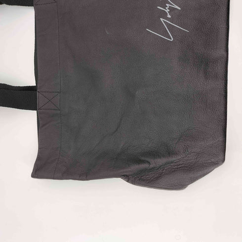 ヨウジヤマモト Yohji Yamamoto SIGNATURE LEATHER MINI TOTE BAG メンズ