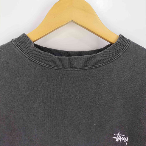 ステューシー Stussy 90-00s 紺タグ ショーンフォト ロゴ刺繍 クルーネックスウェット メンズ import:XL