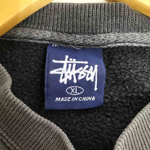 ステューシー Stussy 90-00s 紺タグ ショーンフォト ロゴ刺繍 クルーネックスウェット メンズ import:XL