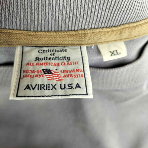 アヴィレックス AVIREX スカルプリント L/S 長袖 メンズ import:XL
