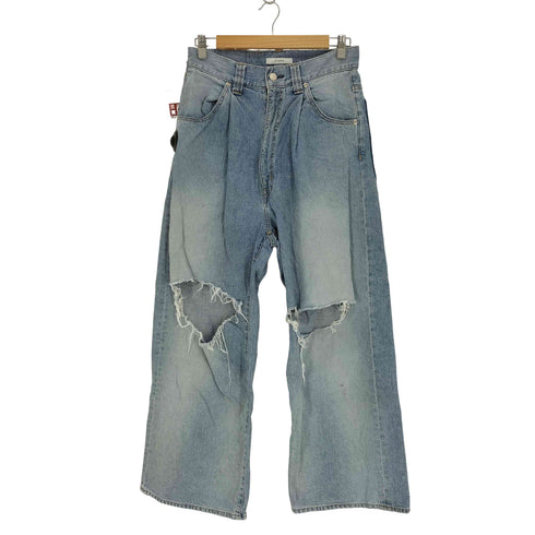 ジエダ Jieda 23SS DAMAGE ONE TUCK WIDE STRAIGHT DENIM ダメージ バギーデニム メンズ JPN:1