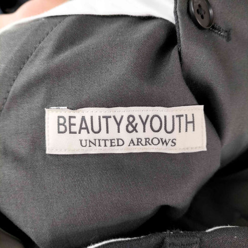 ビューティーアンドユースユナイテッドアローズ BEAUTY & YOUTH UNITED ARROWS ダブルクロス メランジノープリーツ ストレートパンツ メンズ JPN:L