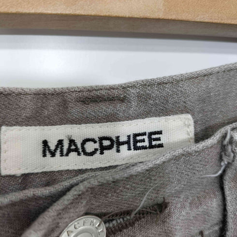 マカフィー MACPHEE コットンデニム ハイウエストワイドパンツ レディース 34