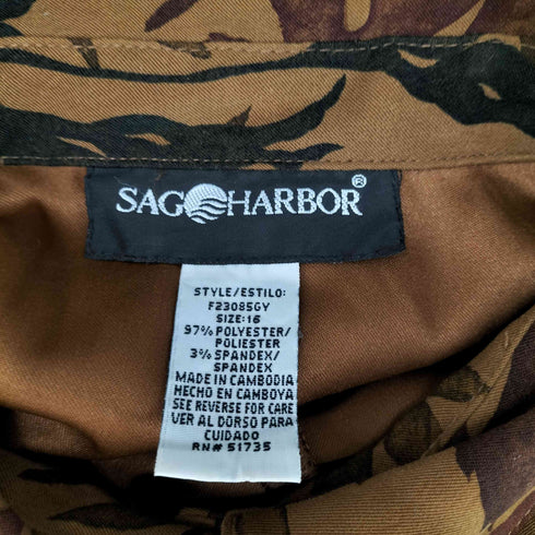 サグハーバー SAG HARBOR 紅葉柄 L/Sシャツ メンズ 16