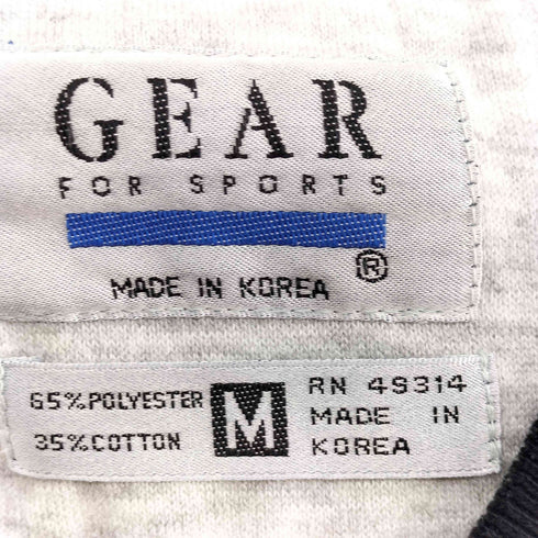 ギアフォースポーツ GEAR FOR SPORTS 90S STANFORD スタンフォード 大学 カレッジロゴ プリント アームバイカラー ストライプ スウェット メンズ import:M