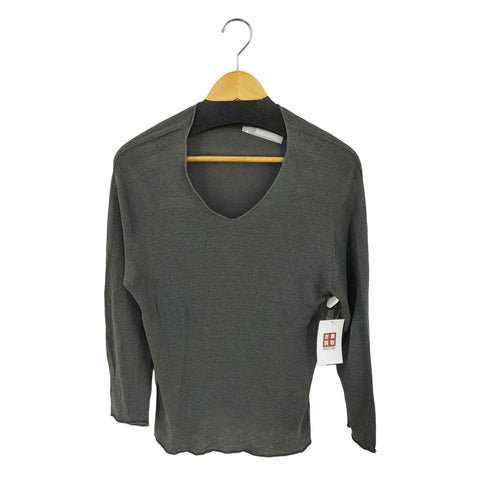 エヴァムエヴァ evam eva linen Vネック プルオーバー レディース 2