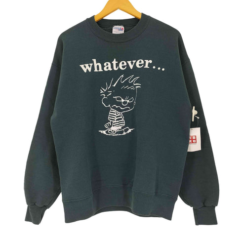 チョークライン Chalk Line 90S whatever... キャラクター プリント 裏起毛 スウェット メンズ import:L