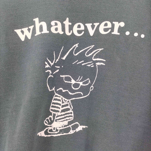 チョークライン Chalk Line 90S whatever... キャラクター プリント 裏起毛 スウェット メンズ import:L