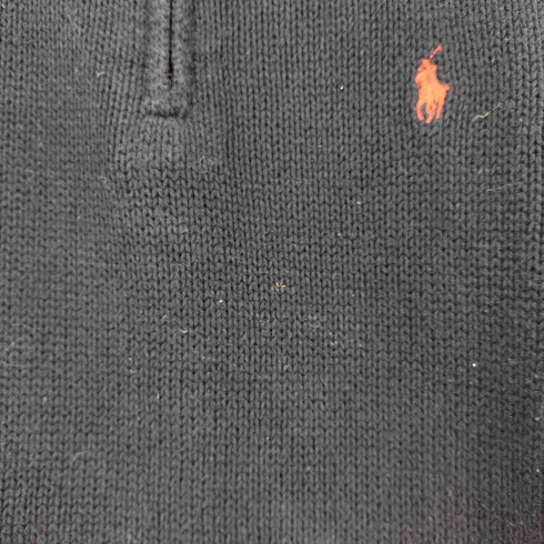 ポロバイラルフローレン Polo by RALPH LAUREN スモールポニー刺繍 ハーフジップ コットンニット レディース 160