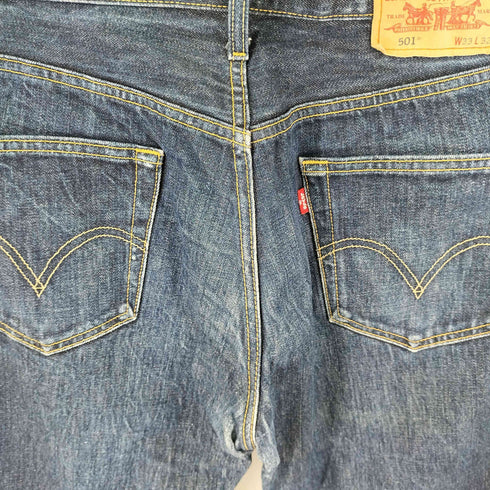 リーバイス Levis 501 ボタンフライ ストレートデニムパンツ メンズ 33×32