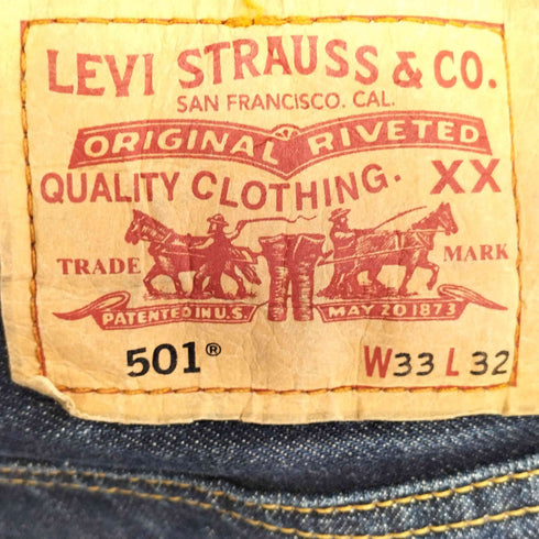 リーバイス Levis 501 ボタンフライ ストレートデニムパンツ メンズ 33×32