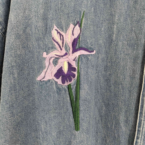 花柄BDデニムL/Sシャツ メンズ JPN:XL