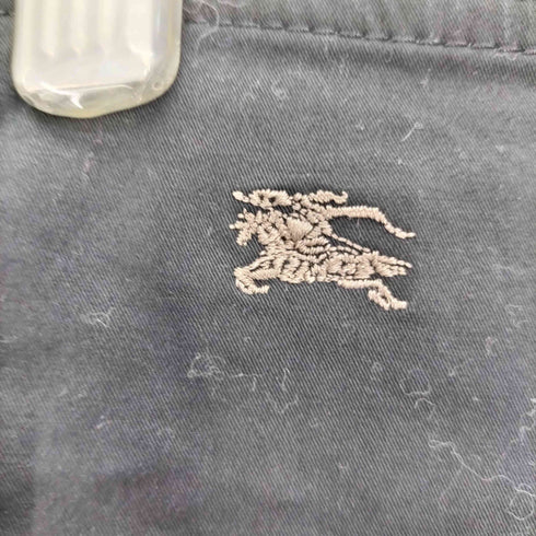 バーバリーブルーレーベル BURBERRY BLUE LABEL ロゴ 刺繍 バックル ベルト タック フレア ミニ スカート レディース EUR:36