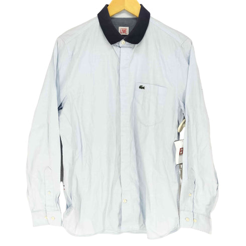 ラコステライブ Lacoste Live 襟切替 ロゴワッペンL/Sシャツ メンズ 40