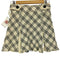 バーバリーブルーレーベル BURBERRY BLUE LABEL ノバチェック サイド ボタン フリンジ フレア ミニ スカート レディース EUR:36