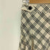 バーバリーブルーレーベル BURBERRY BLUE LABEL ノバチェック サイド ボタン フリンジ フレア ミニ スカート レディース EUR:36