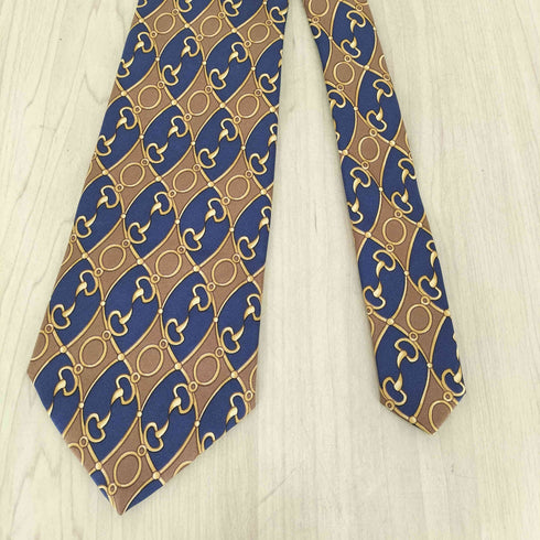 バーバリーズ BURBERRYS MADE IN ENGLAND ビット柄 シルクネクタイ メンズ