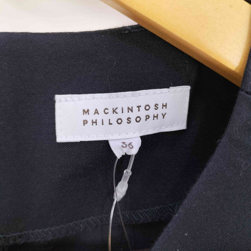 マッキントッシュフィロソフィー MACKINTOSH PHILOSOPHY フレンチスリーブ ギャザー ワンピース レディース 36